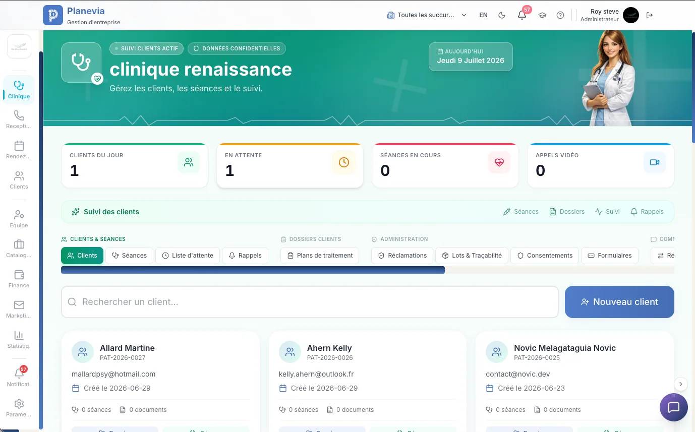 Clients & suivi — web
