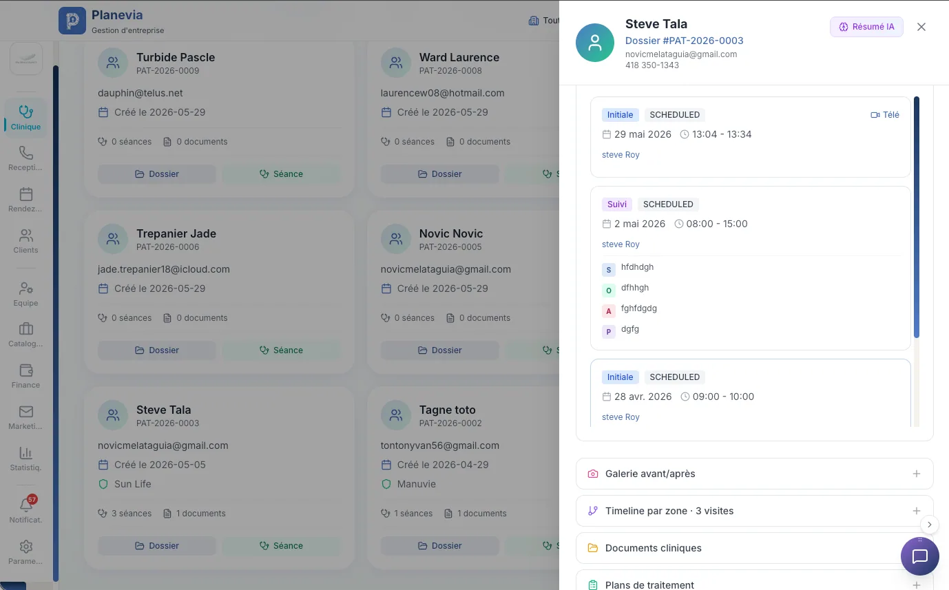 Dossiers clients — web