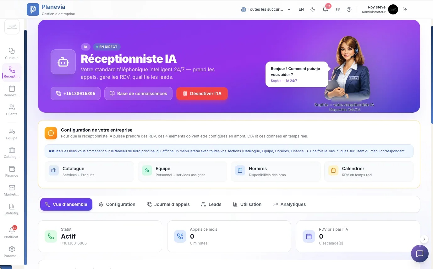 Réception & IA — web