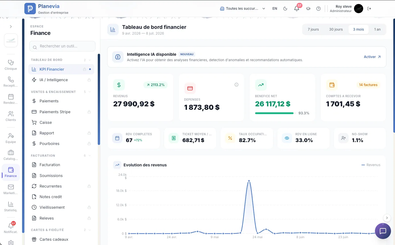 Finances & paiements — web